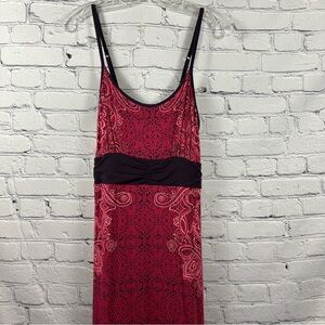 Athleta Kindred Cami Tank Dress Shelf Bra Adjustable Straps Stretch Maroon M